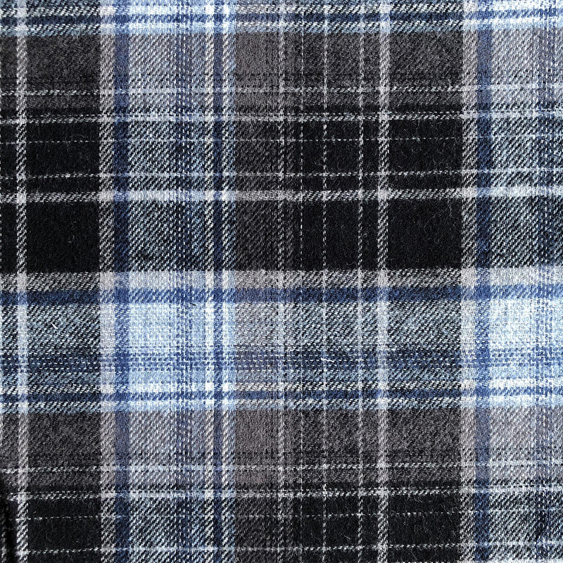 Cotton Flannel Fabric for men's casual shirts by compact yarn 100% cotton yarn dyed twill plaid brushed shirts woven fabric