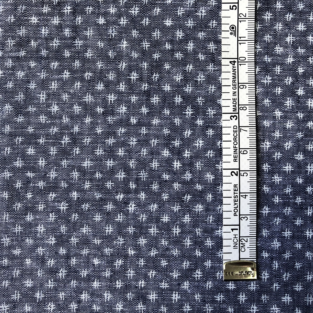 Linen Cotton Printed Fabric for men's shirts 55%linen 45%cotton printed chambray background woven fabric