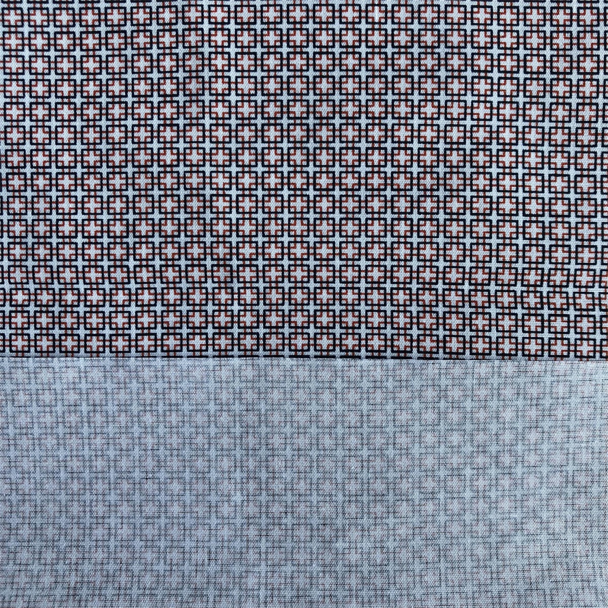 Sun-rising Textile Cotton Printed fabric 40S compact yarn men's casual shirts 100% cotton poplin printed shirts woven fabric