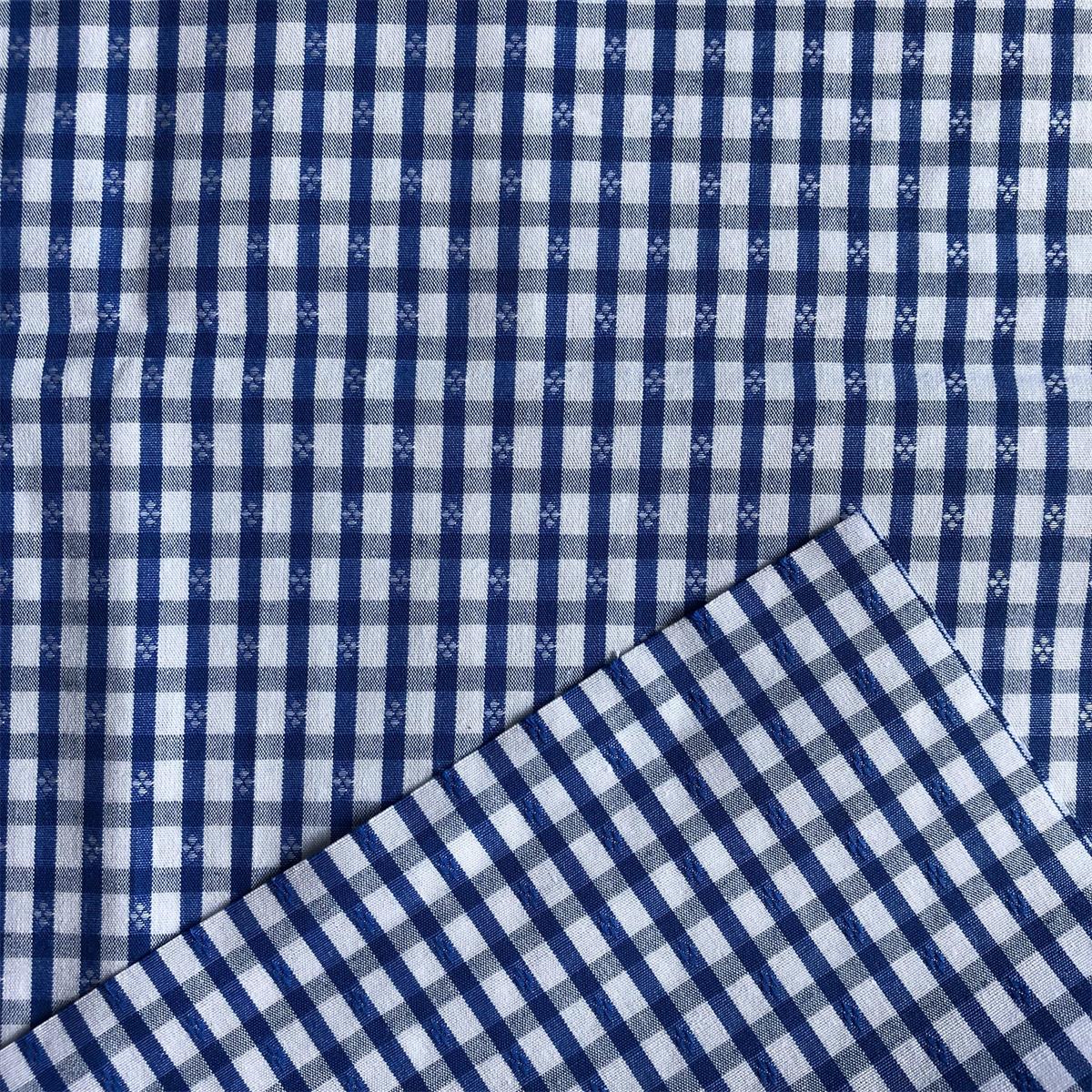 Cotton Yarn Dyed Fabric by compact yarn 100% cotton yarn dyed plaid dobby jacquard shirts woven fabric for men's casual shirts